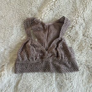 Aerie Tan Lacey Racerback Bralette